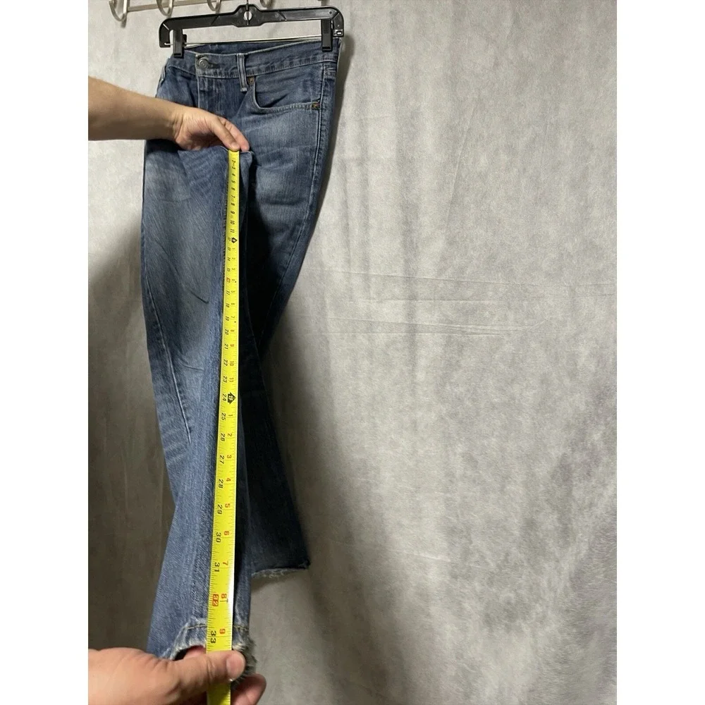 Levi's 527 Jeans Men 36 X32 Blue Denim Stone Wash Preppy Western‎ Bootcut Cowboy